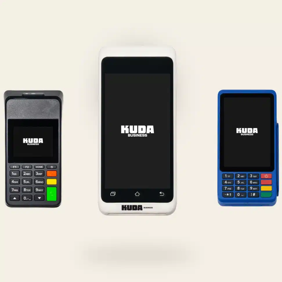 Kuda Business POS: three Kuda POS terminals